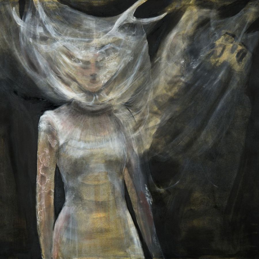 “It is the appearance that disappears”, 2024, Mixed media on canvas, 128 x 160,5 cm.