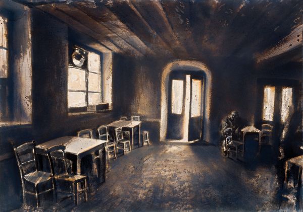 An Old Man, 2019-2022, Ink on paper, 36 x 52 cm