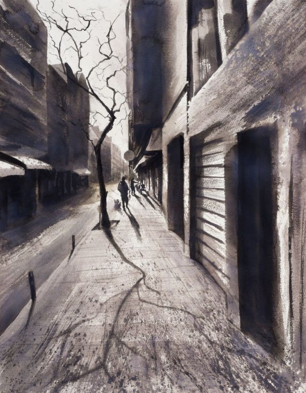 Cihangir, 2024, Ink on paper, 67 x 52 cm.