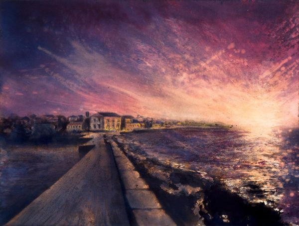 Donnalucata, Sicily (Luigi Pirandello, L'altro figlio), 2024, Ink on paper, 46 x 61 cm.