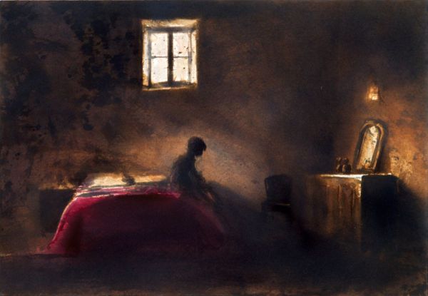 Luigi Pirandello, Male di luna (P. & V. Taviani, Kaos), 2025, Ink on paper, 18 x 24 cm.