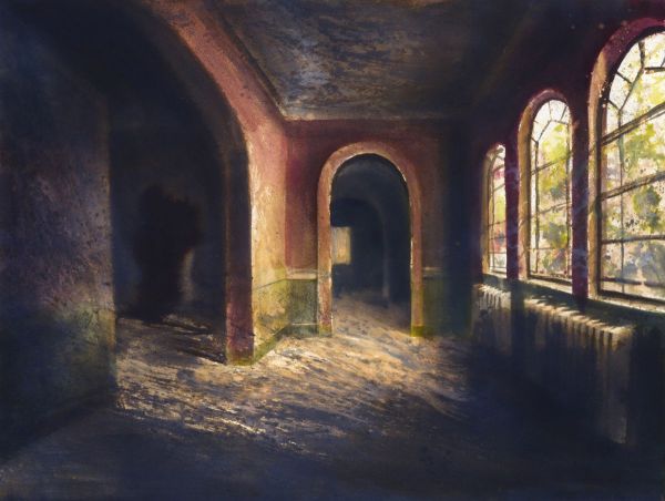 Spring Trilogy, Red Version, 2024, Ink on paper, 46 x 61 cm.