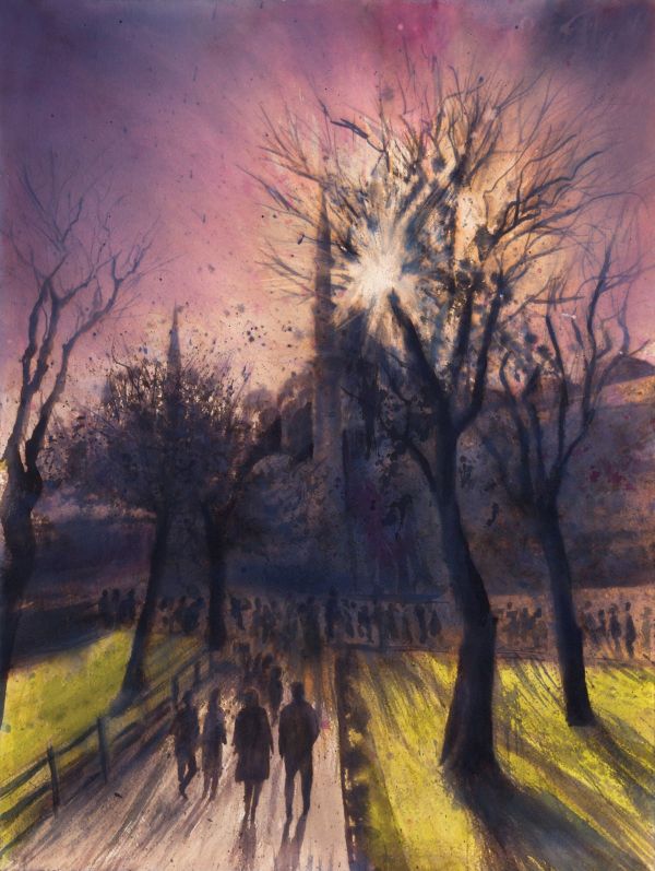 Üsküdar, 2024, Ink on paper, 61 x 46 cm.