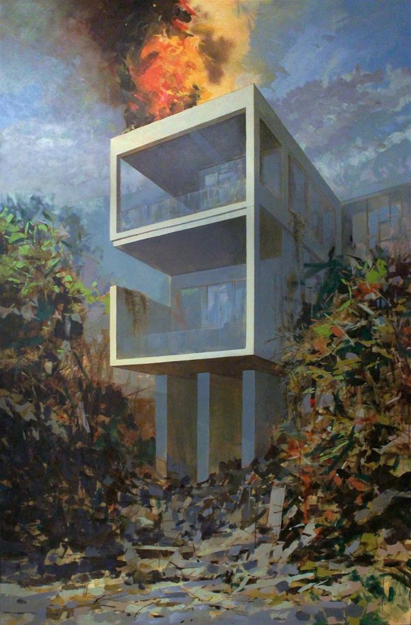 A Great Life Cannot be Lived in Vain, 2023, Oil and acrylic on canvas, 200 x 130 cm.