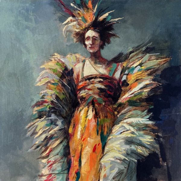 Mes nuits sont plus belles que vos jours II, 2024, Acrylic on canvas, 50 x 50 cm.