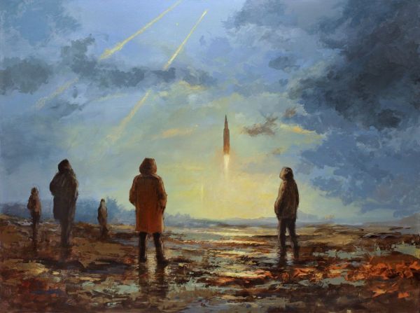 Leftovers, 2023, Acrylic on canvas, 97 x 130 cm.