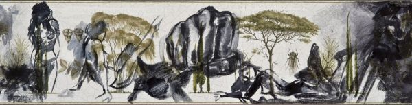 Untitled IV, 2024, Ink on paper, 18 x 71 cm.