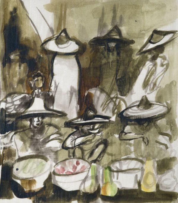 Untitled XI, 2024, Ink on paper, 29 x 25 cm.