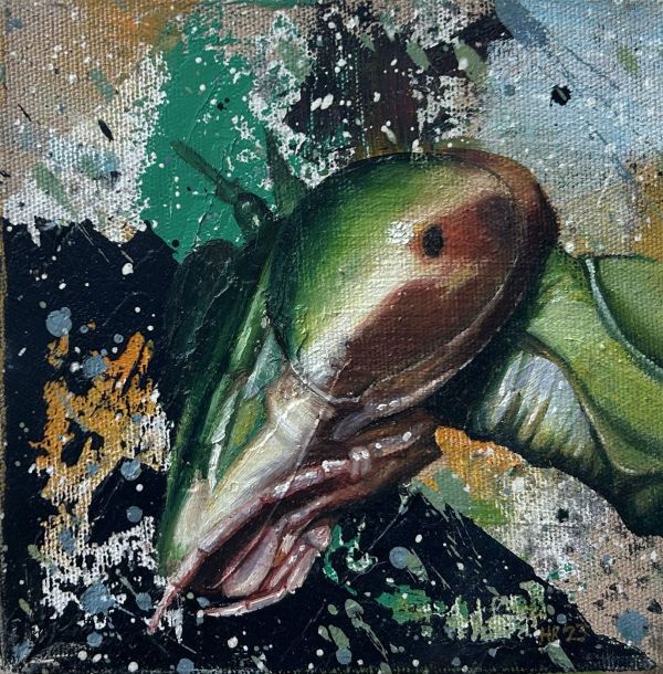 Untitled, 2023, Oil on canvas, 15 x 15 cm.