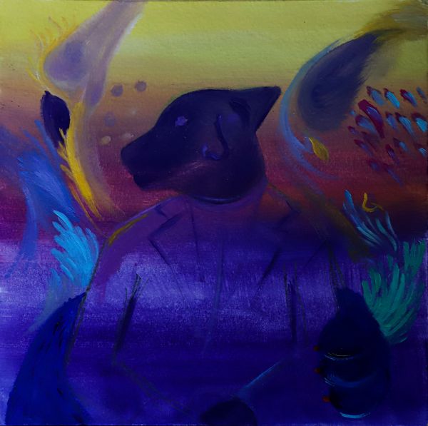 Untitled 04, 2022, Mixed media on paper, 50,2 x 50,2 cm