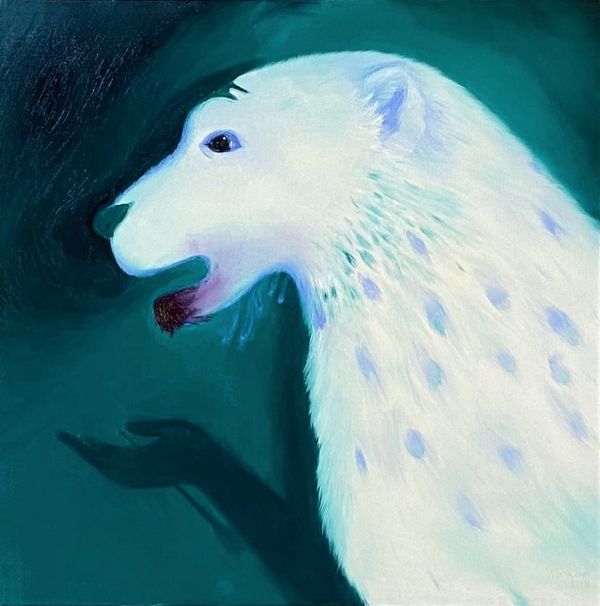 How Do You Hunt?, 2022, Oil on canvas, 50 x 50 cm