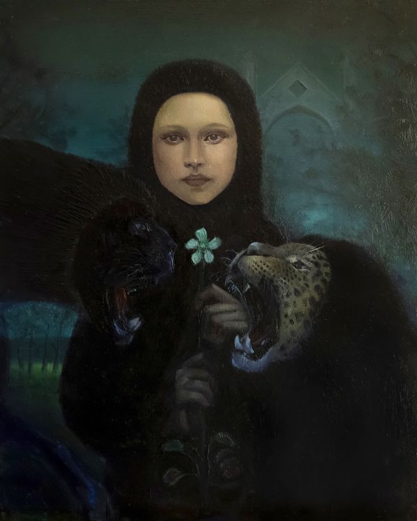 Parallel Aggression, 2022, Oil on Canvas, 37 x 32,5 cm