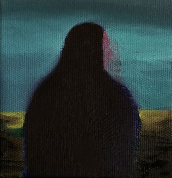 Stunned Gaze, 2022, Oil on canvas, 15,5 x 15,5 cm