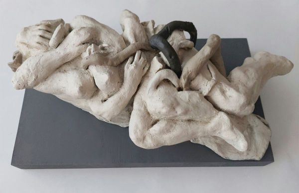 Organic Relation, 2023, Polyurethane and concrete, 15 x 40 cm.