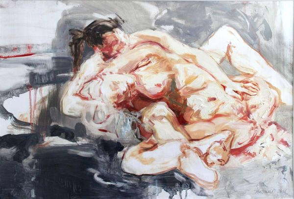 Untitled, 2021, Oil on paper, 35 x 50 cm.