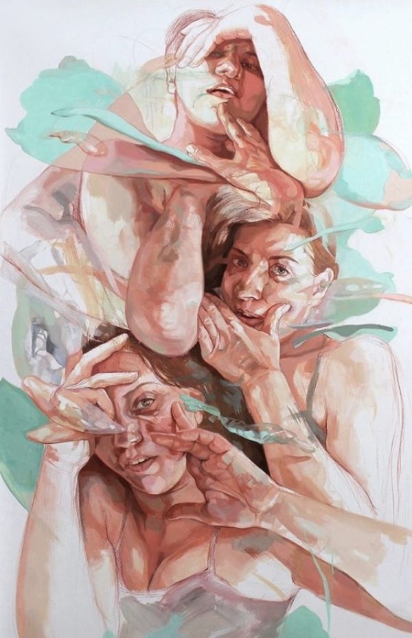 Breathe, 2024, Oil on paper, 140 x 85 cm.