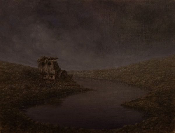 Untitled, 2023, Oil on paper, 25 x 32 cm.