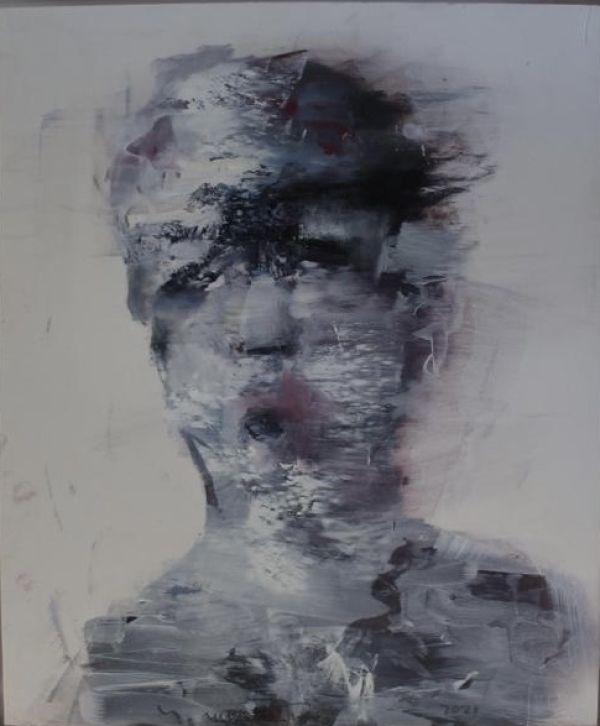 Untitled, 2021, Oil on forex, 43 x 36 cm.