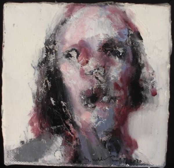 Untitled, 2021, Oil on canvas, 15 x 15 cm.