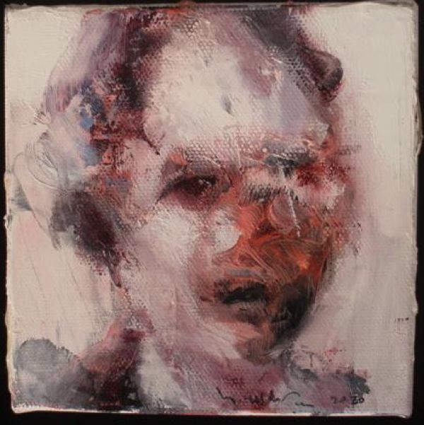 Untitled, 2021, Oil on canvas, 15 x 15 cm.