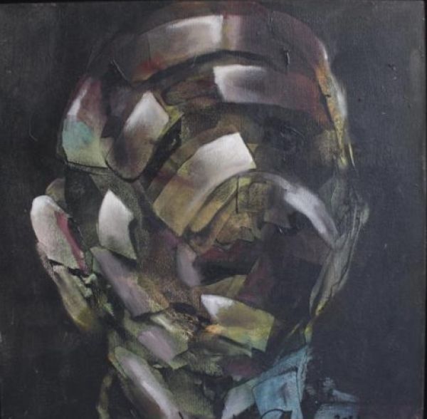 Untitled, 2021, Oil on canvas, 40 x 40 cm.