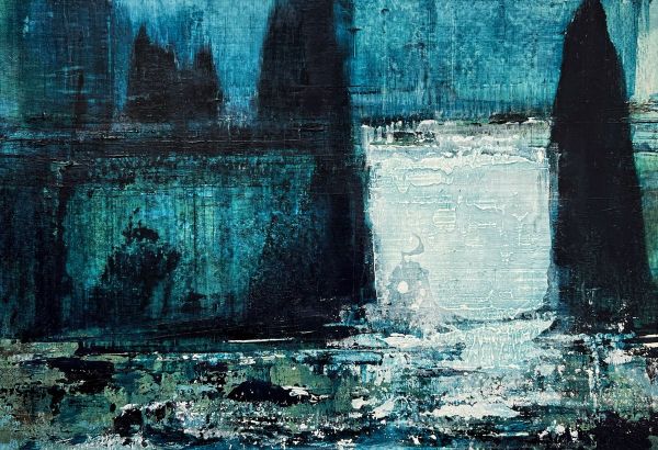 Water, 2015, Acrylic on press canvas, 35 x 50 cm.