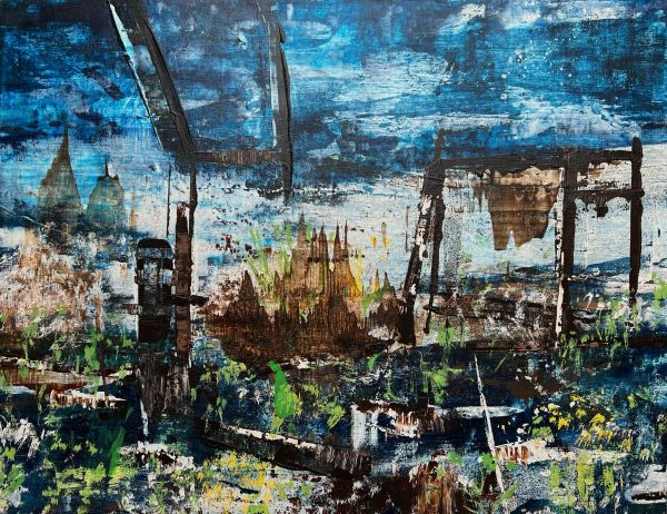 Silent Garden, 2016, Acrylic on canvas, 70 x 90 cm.