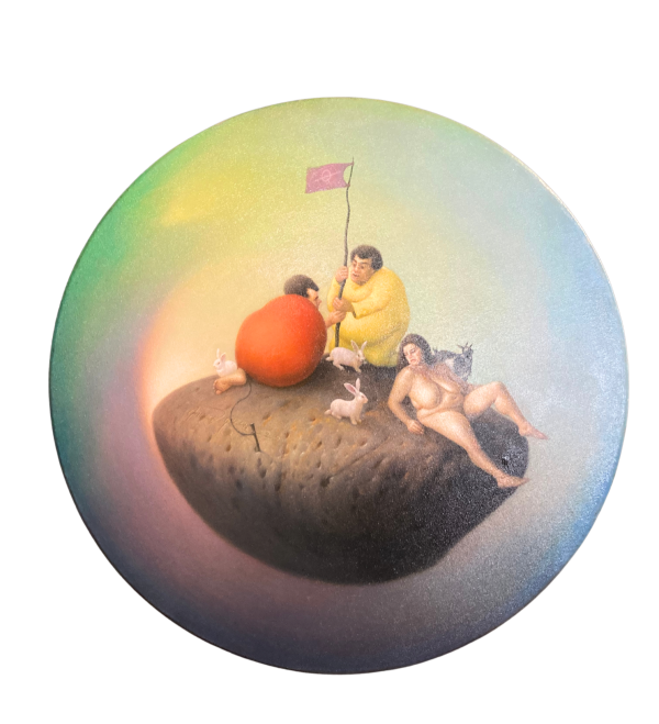 Untitled, 2023, Oil on canvas, 60 cm Ø