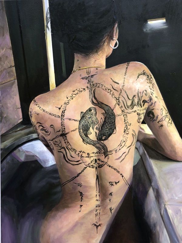 Faith in strangers, 2022, Oil on canvas, 80 x 60 cm.