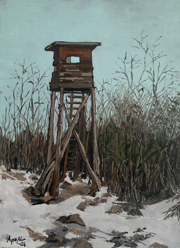 Where Have People Gone? IV, 2024, Oil on canvas, 54 x 40 cm.