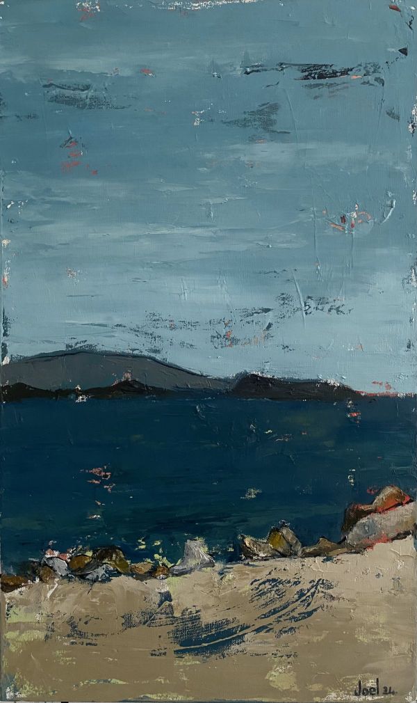 Where Have People Gone? VII, 2024, Oil on canvas, 75 x 45 cm.