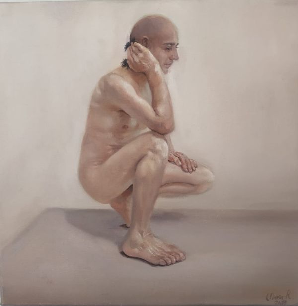 Blase, 2019, Oil on canvas, 30 x 30 cm.