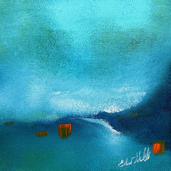 "Listen to My Soul" Series, 2025, Acrylic Paint on Canvas Mixed Technique, 15 x 15 cm.