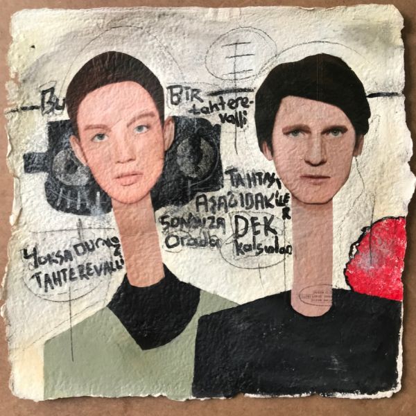 I Couldn't Love July, 2024, Acrylic & Mixed media on handmade paper (by artist), 40 x 40 cm