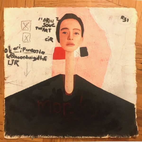 Monday, 2024, Acrylic & Mixed media on handmade paper (by artist), 40 x 40 cm