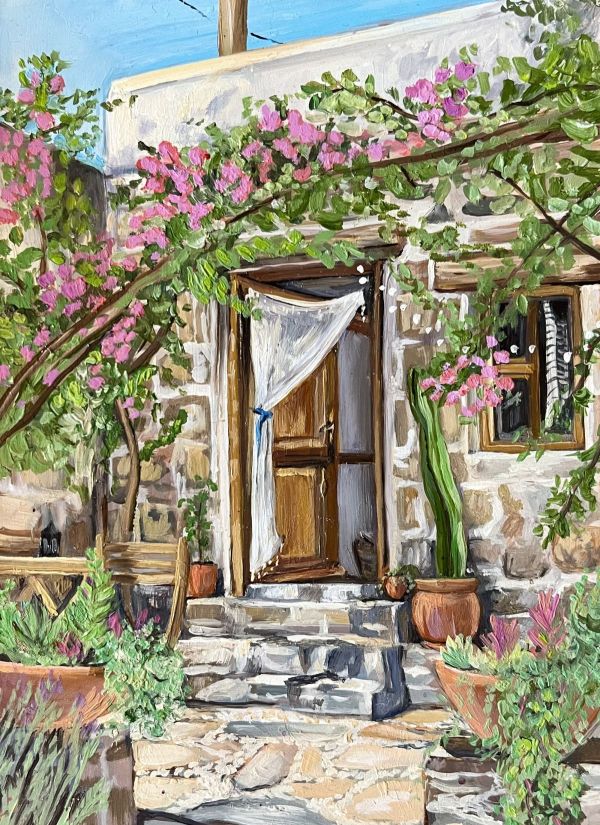 Datca, 2022, Oil on panel, 18 x 13 cm.