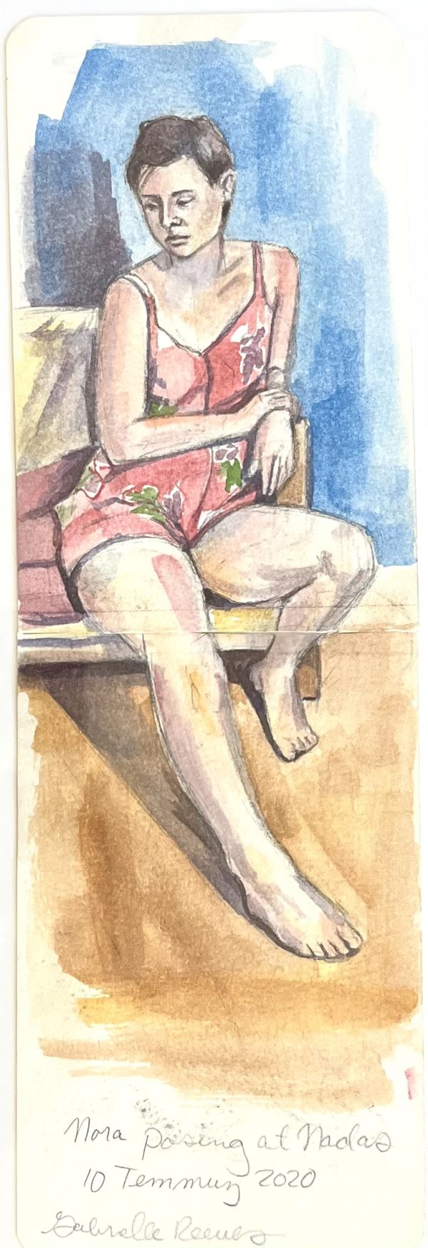 Nora, 2023, Watercolour on paper, 29 x 19 cm.