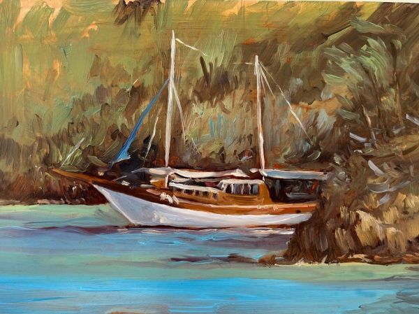 Plein Air, Sketch I, 2023, Oil on panel, 13 x 18 cm.