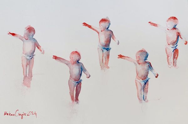 Untitled, 2024, Watercolor on paper, 37 x 50 cm.