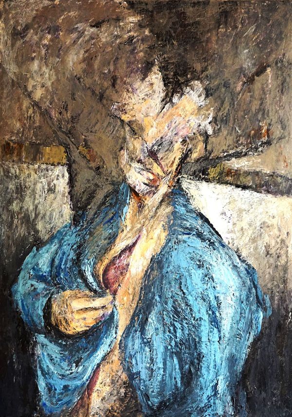 Karnıyarık, Tarihsiz, Mixed media on hardboard, 70 x 50