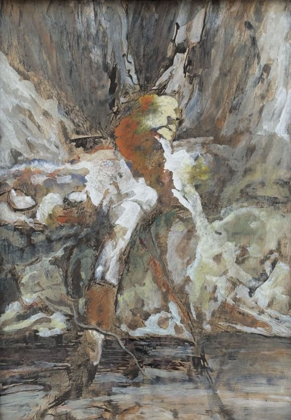 Untitled, Tarihsiz, Mixed media on paper, 52 x 38