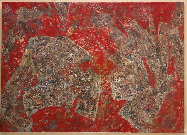Untitled, Tarihsiz, Mixed media on canvas, 68 x 94