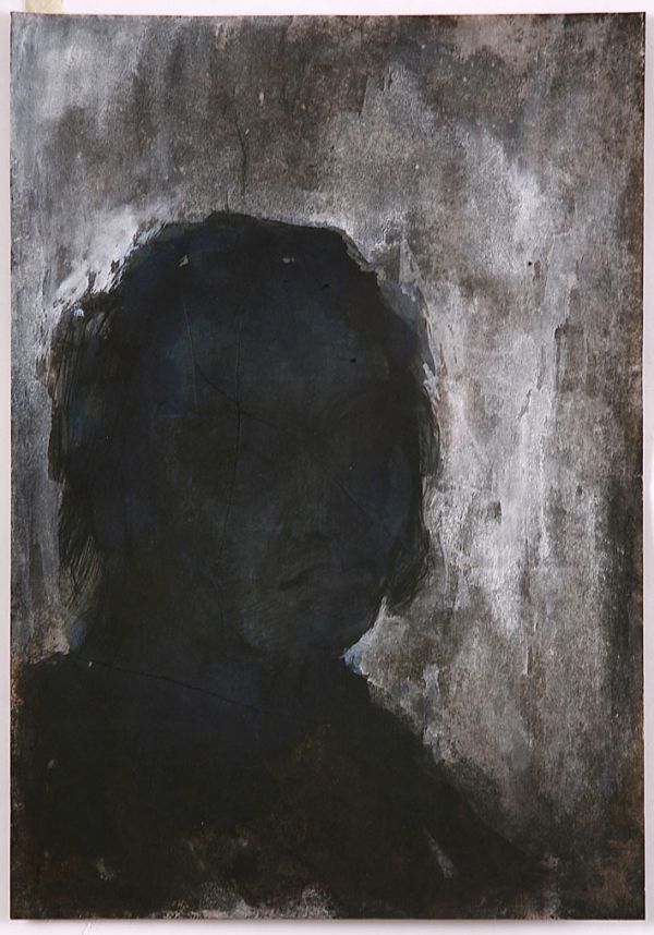 Otoportait, Tarihsiz, Mixed media on canvas, 42.5 x 34