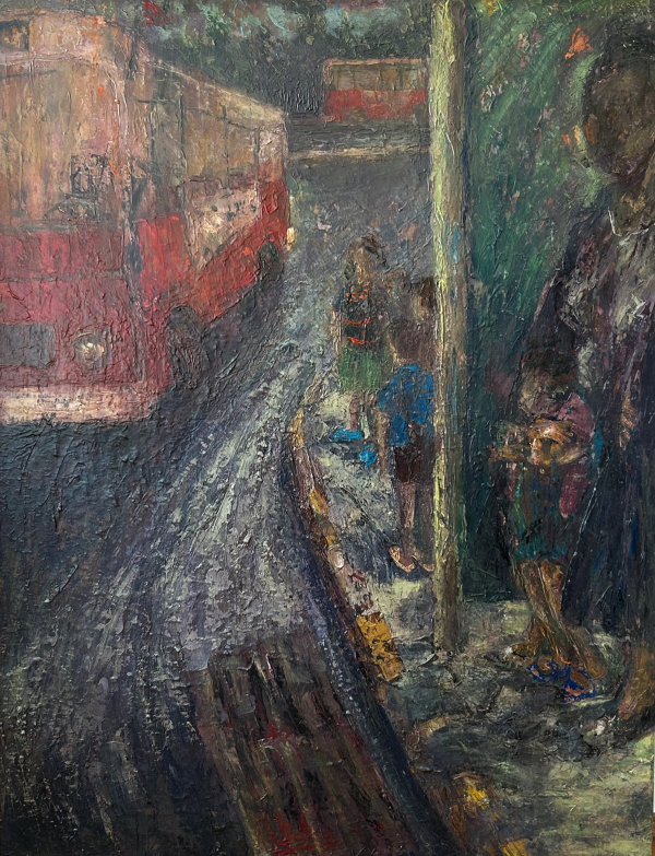 Station, 2008, Acrylic on canvas, 130 x 100 cm