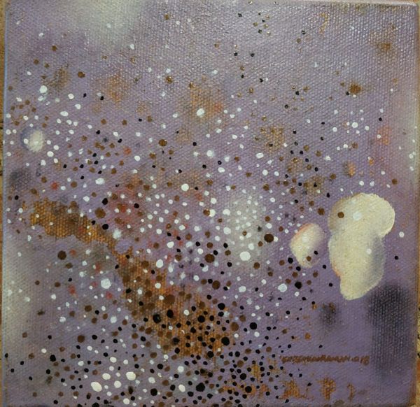 Untitled, 2018, Oil on canvas, 14 x 14 cm.