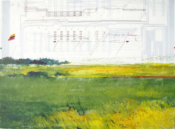 FLANDERS 03, 2011, ACRYL / MULTI LAYER BASIS, 42 x 57.5