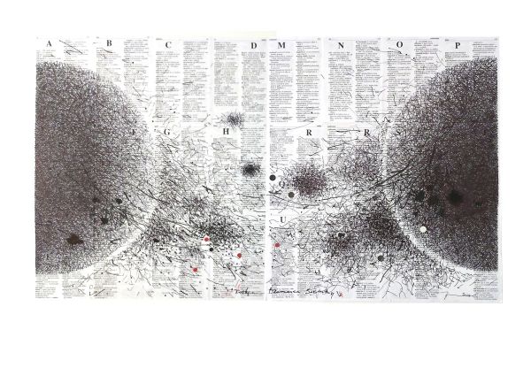 FLAMANCA SJOZLUK, 2024, INK ON PAPER, 35 x 61