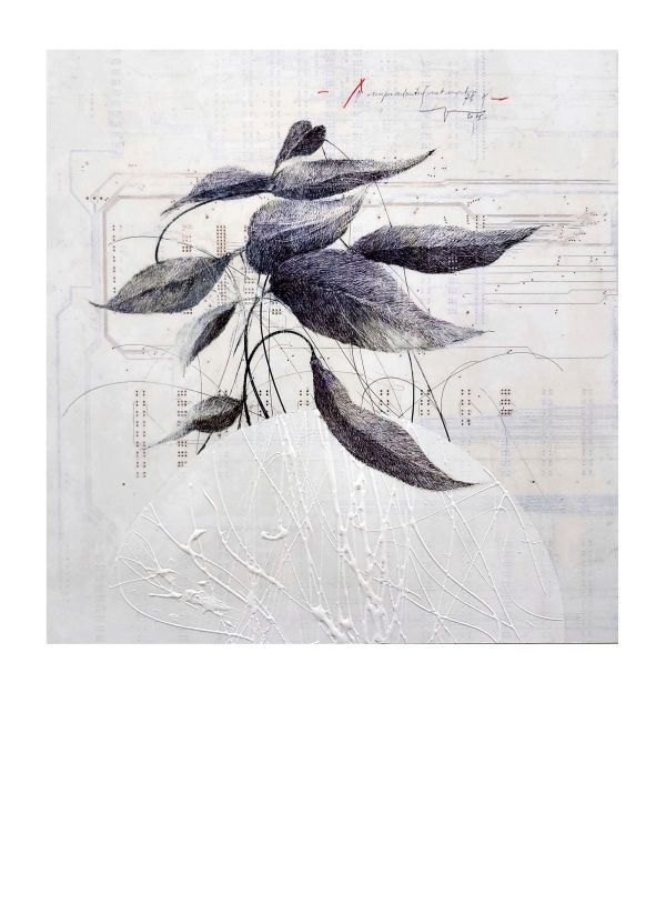 UNPRECEDENTED NETWORKS  78, 2025, ACRYL / MULTI LAYER BASIS, 45 x 43