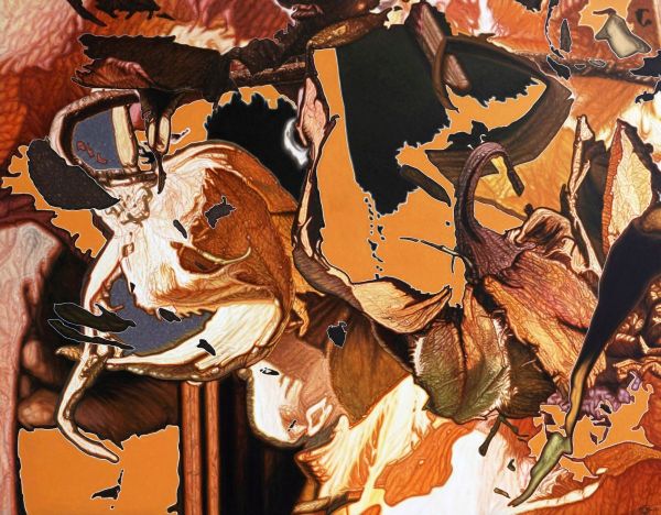 Parçalanma IV, 2021, Oil on canvas, 94 x 120 cm.