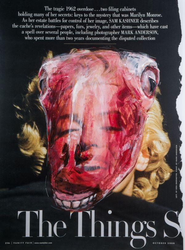 Mementomori Marilyn (Fear), 2015, Oil on c-print, 137 x 100 cm